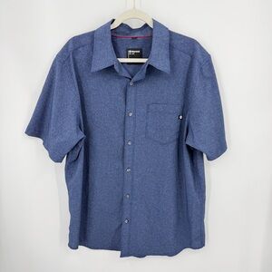 Marmot Men's Aerobora short-sleeve shirt in blue sz XL